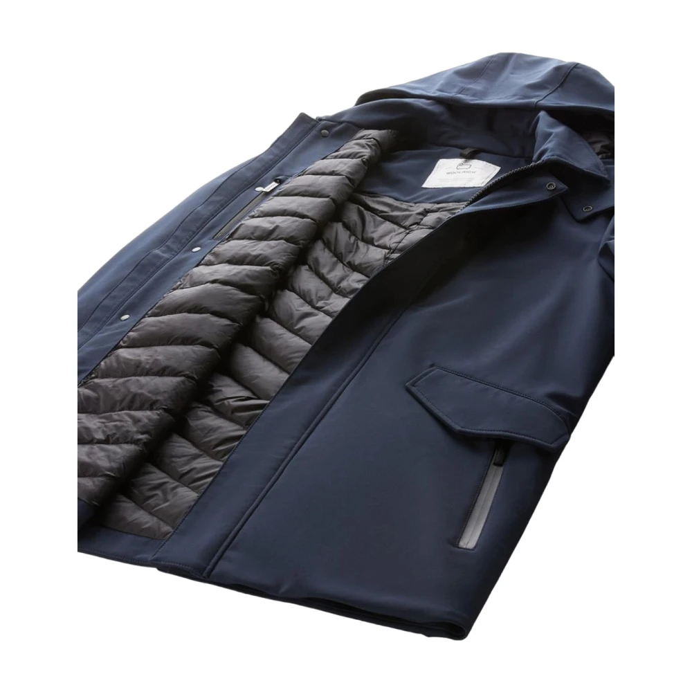 Woolrich Polyester Jassen en Parka's Blue Heren