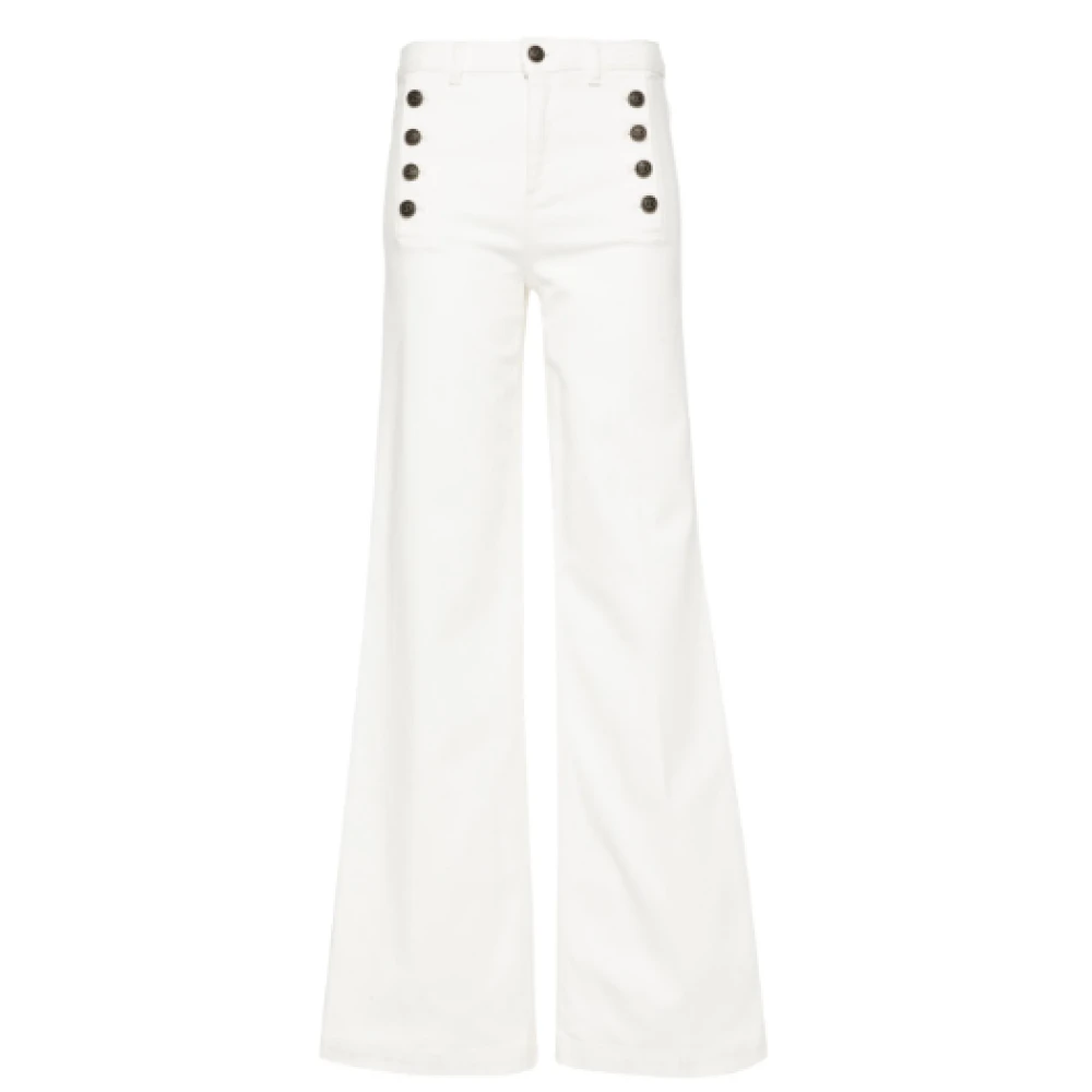 Twinset Wide Jeans White Dames