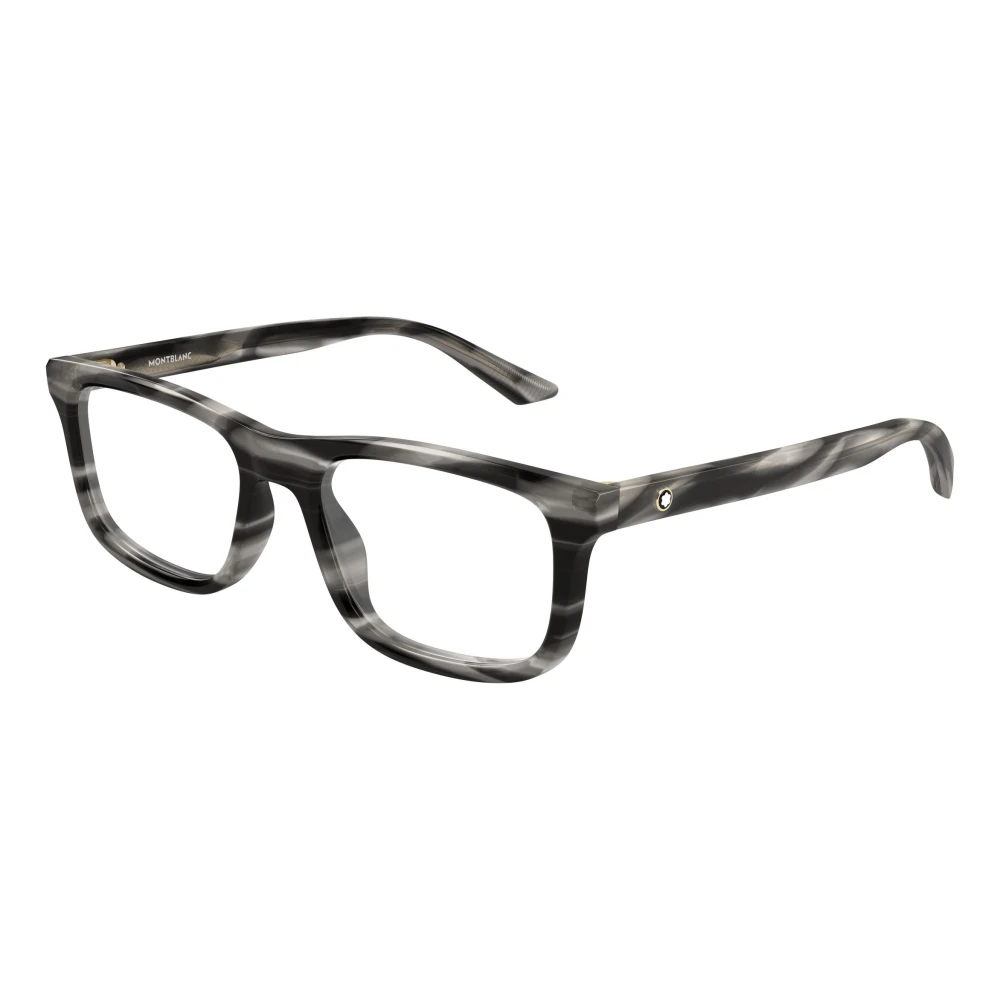 Montblanc Men's Gray Rectangular Optical Frame - Glasses - 57 Mm - Accessories