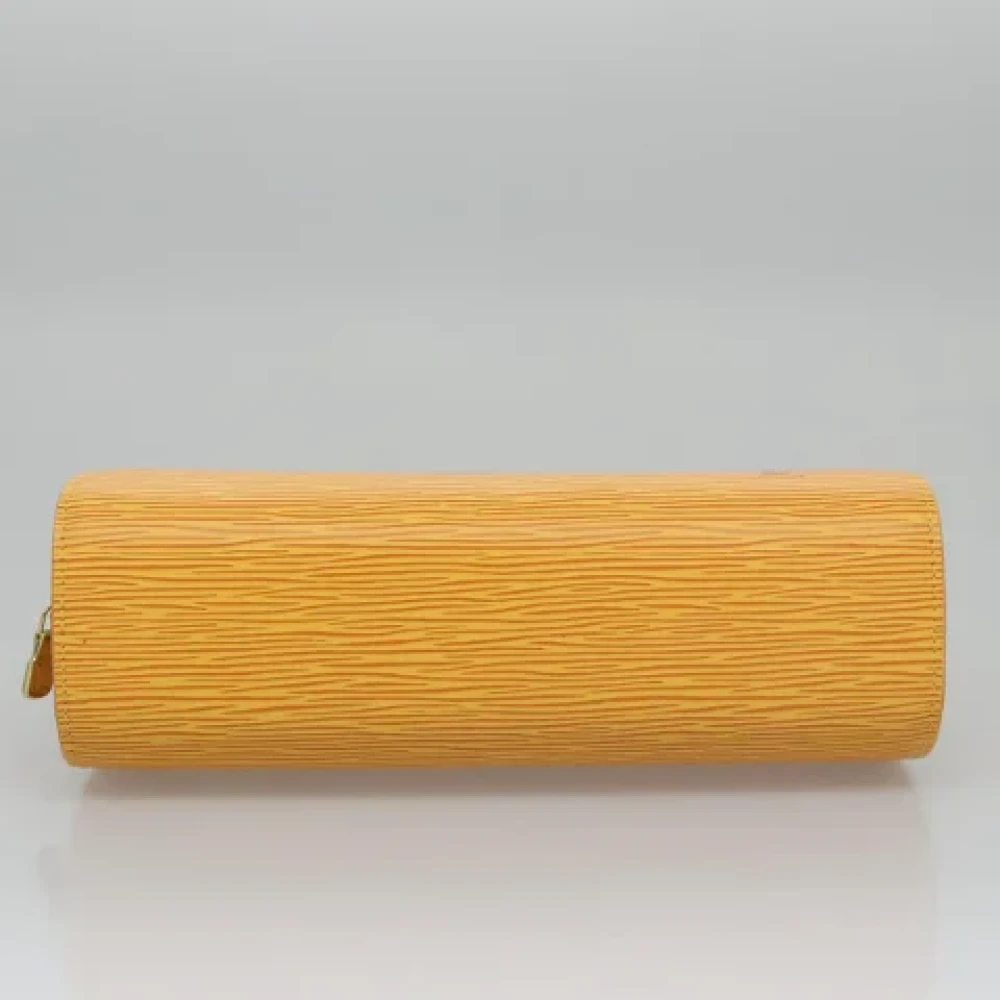 Louis Vuitton Vintage Pre-owned Leather pouches Yellow Dames