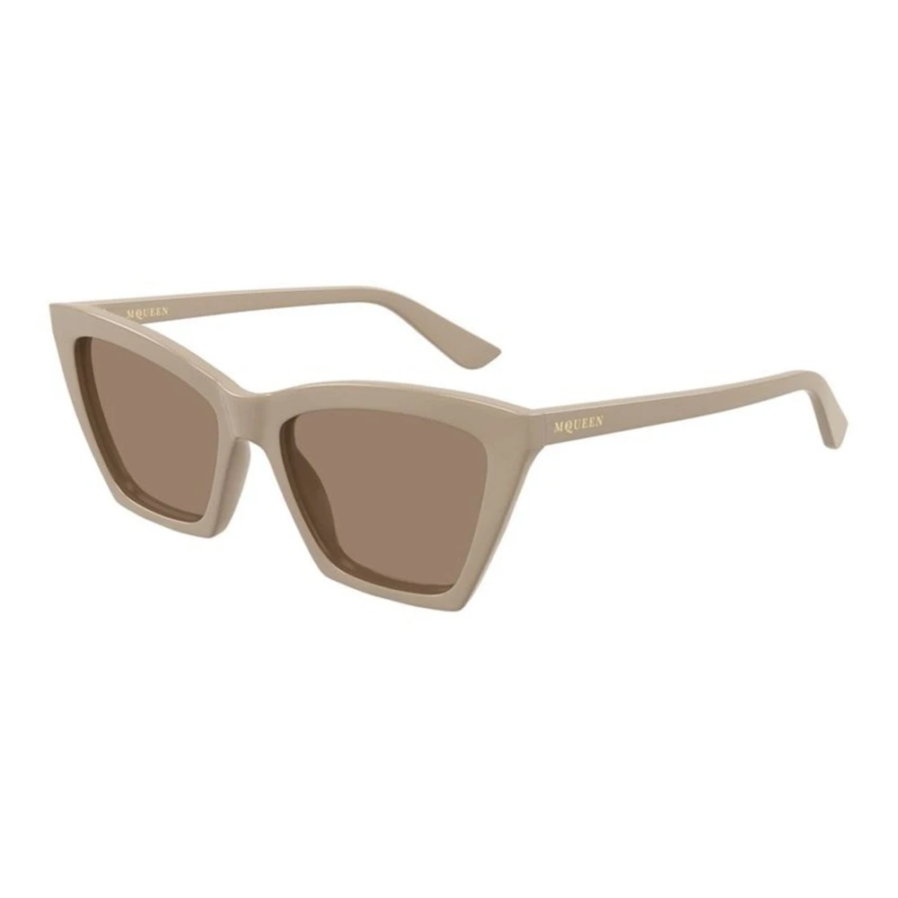 Alexander Mcqueen Women's Beige Sunglasses, 54 Mm, Spike Cat Eye Sunglasses