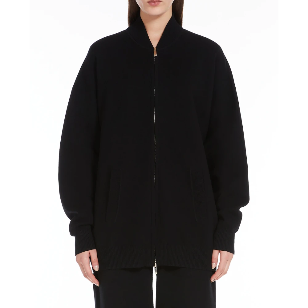 Max Mara Studio Zwarte Trui Teorema Black Dames