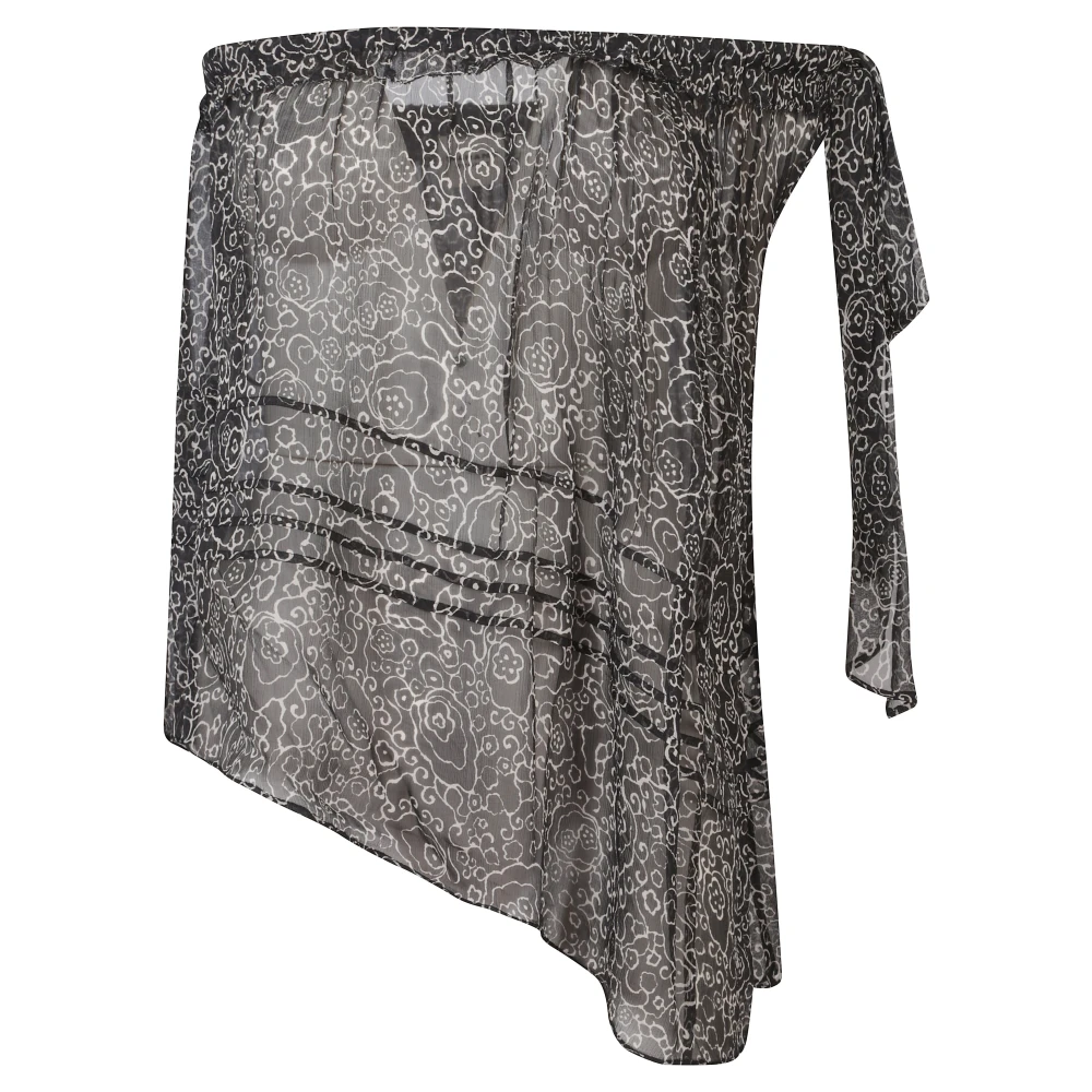 Marant Étoile Women's Multicolor Sleeveless Tops, M, Asymmetrical Floral Top