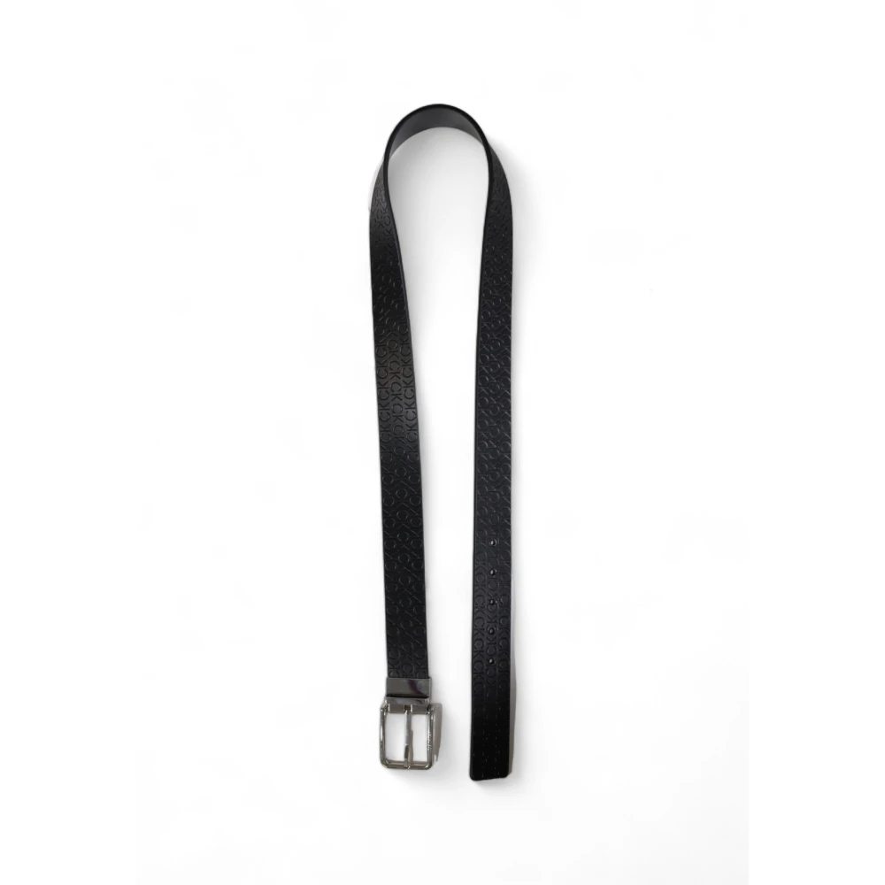 Calvin Klein Klassieke Leren Riem met Gespsluiting Black Heren