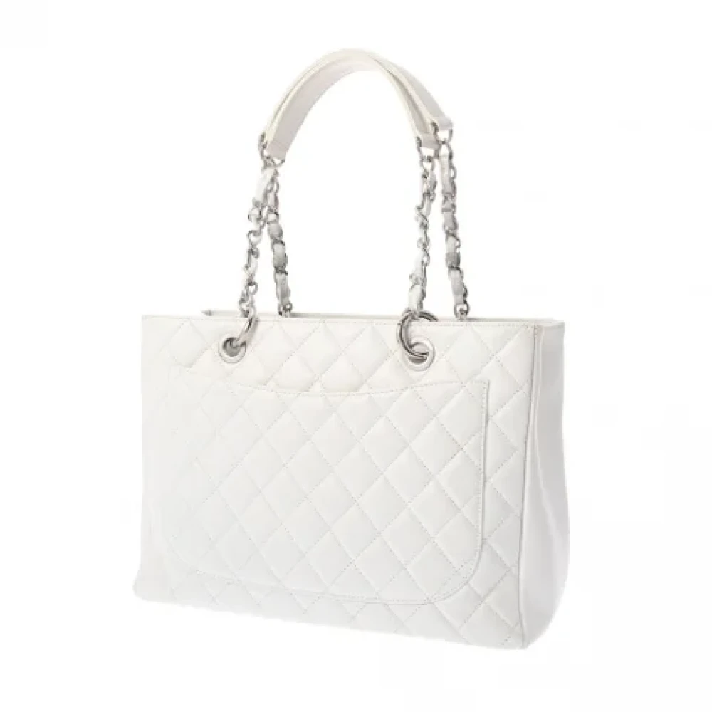 Chanel Vintage Pre-owned Leather totes White Dames