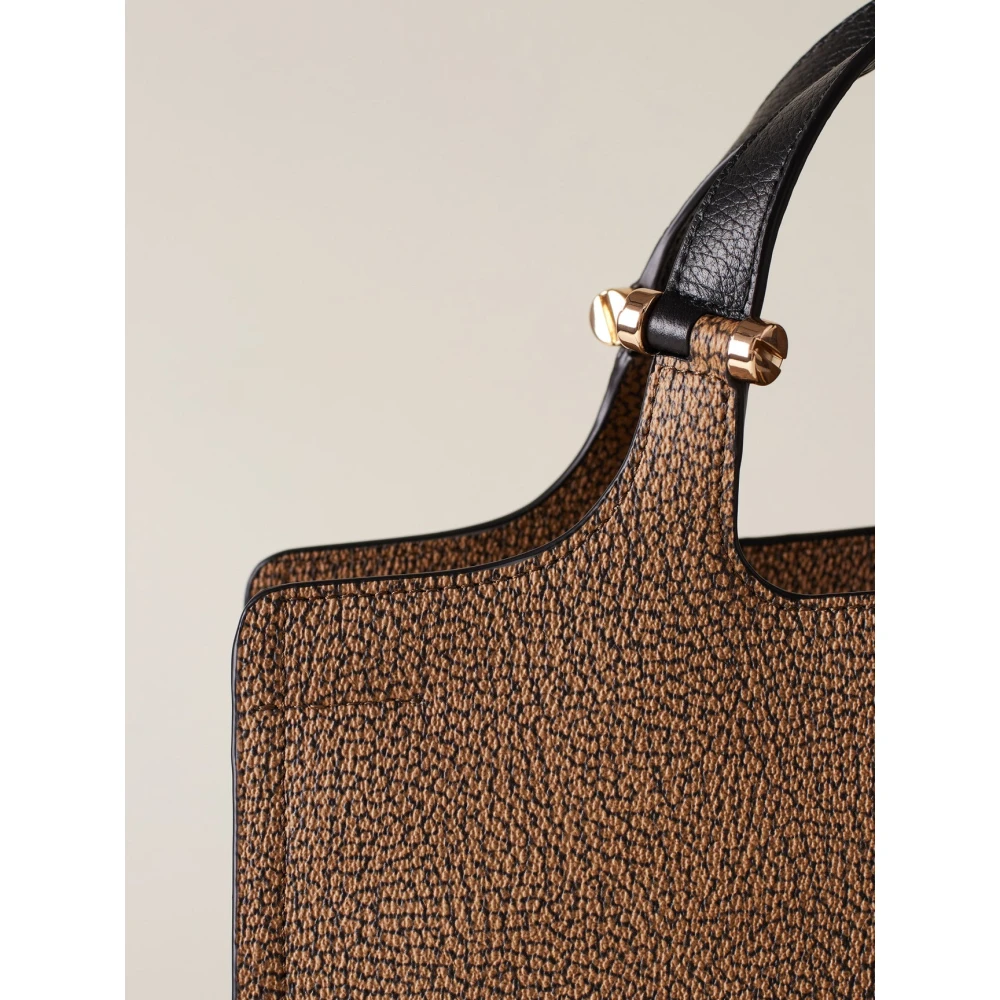 Borbonese Natuurlijk zwarte handtas M Brown Dames
