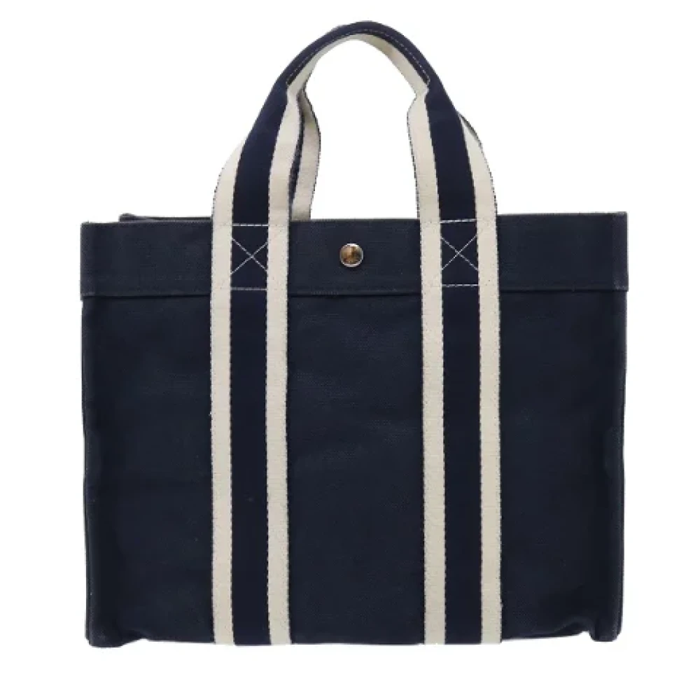 Hermès Vintage Pre-owned Canvas travel-bags Blue Dames