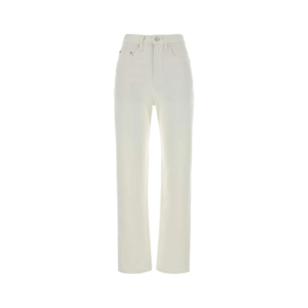 Jil Sander Women's White Straight Fit Jeans, 2XS, Denim Jeans