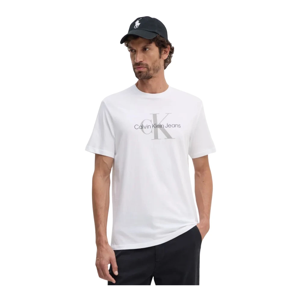 Calvin Klein Jeans Herenmode Tees en Polos White Heren