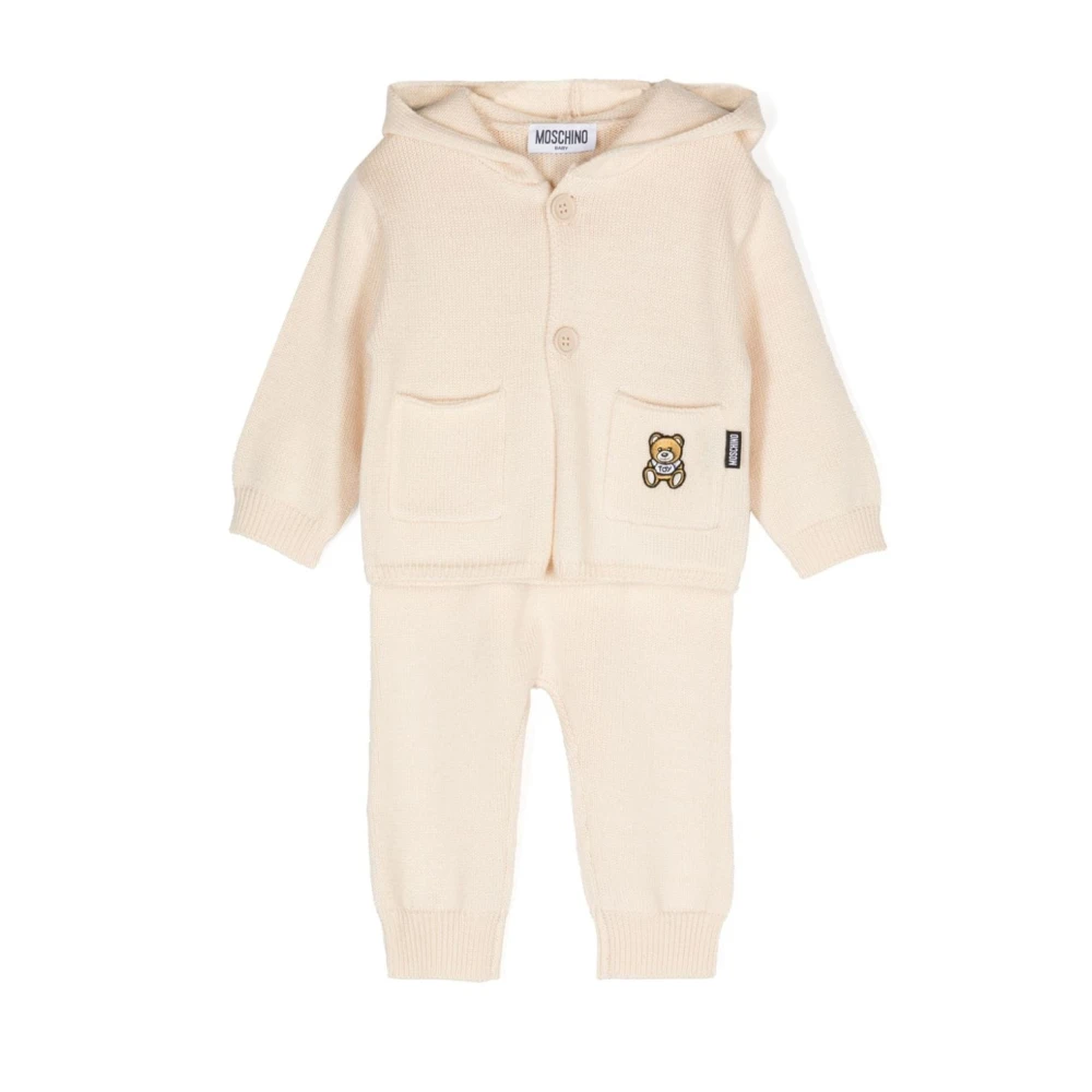 Moschino Beige Stickad Teddy Bear Klänning Beige, Pojke