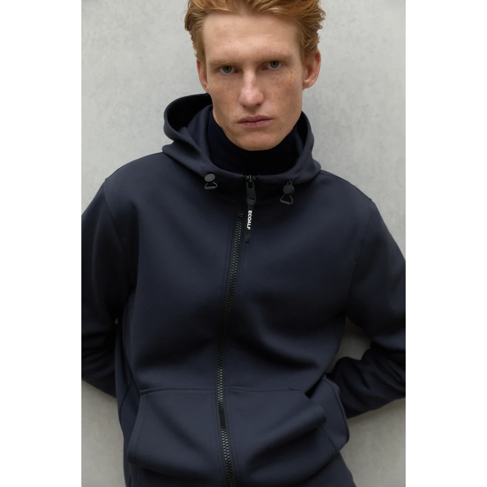 Ecoalf Agadir Hoodie met Rits Blue Heren
