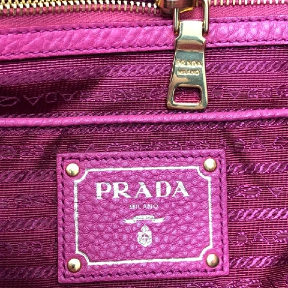 Prada Vintage Pre-owned Leather prada-bags Red Dames