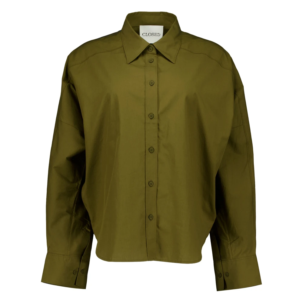 Closed Women's Green Shirts, S, Gathered Shirt