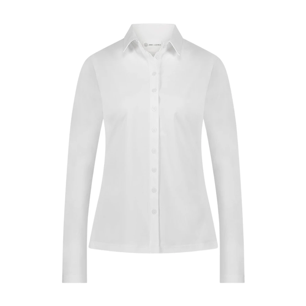 Jane Lushka Kikkie Blouse Technisch Jersey | Wit White Dames