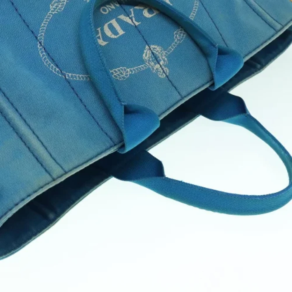 Prada Vintage Pre-owned Canvas handbags Blue Dames
