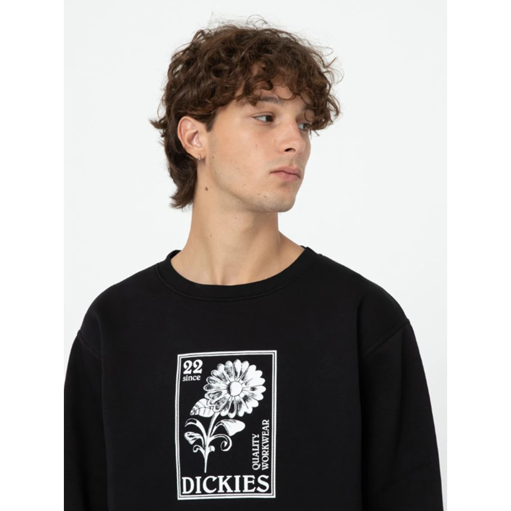 Dickies Zwarte Garden Plain Pullover Black Heren