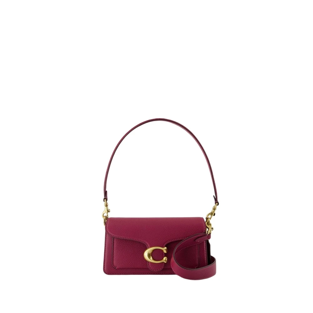 Coach Schoudertas van geperst kalfsleer Bordeaux Red Dames