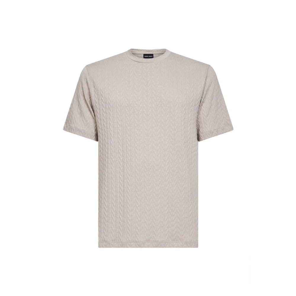 Giorgio Armani Uomo Beige - T-Shirt Girocollo - Tops - Xl
