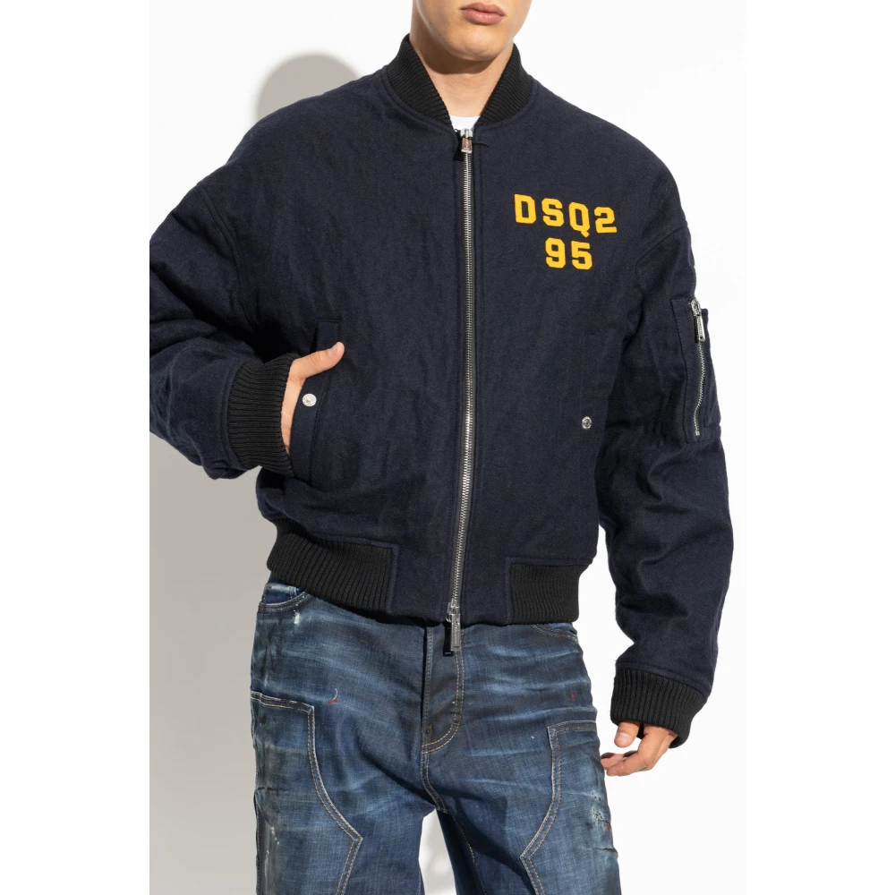 Dsquared2 Jas met logo Blue Heren