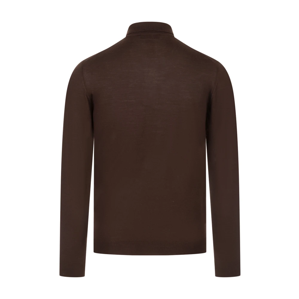 Fedeli Klassiek Polo Shirt in Diverse Kleuren Brown Heren