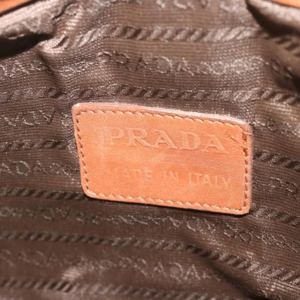Prada Vintage Pre-owned Leather clutches Brown Dames