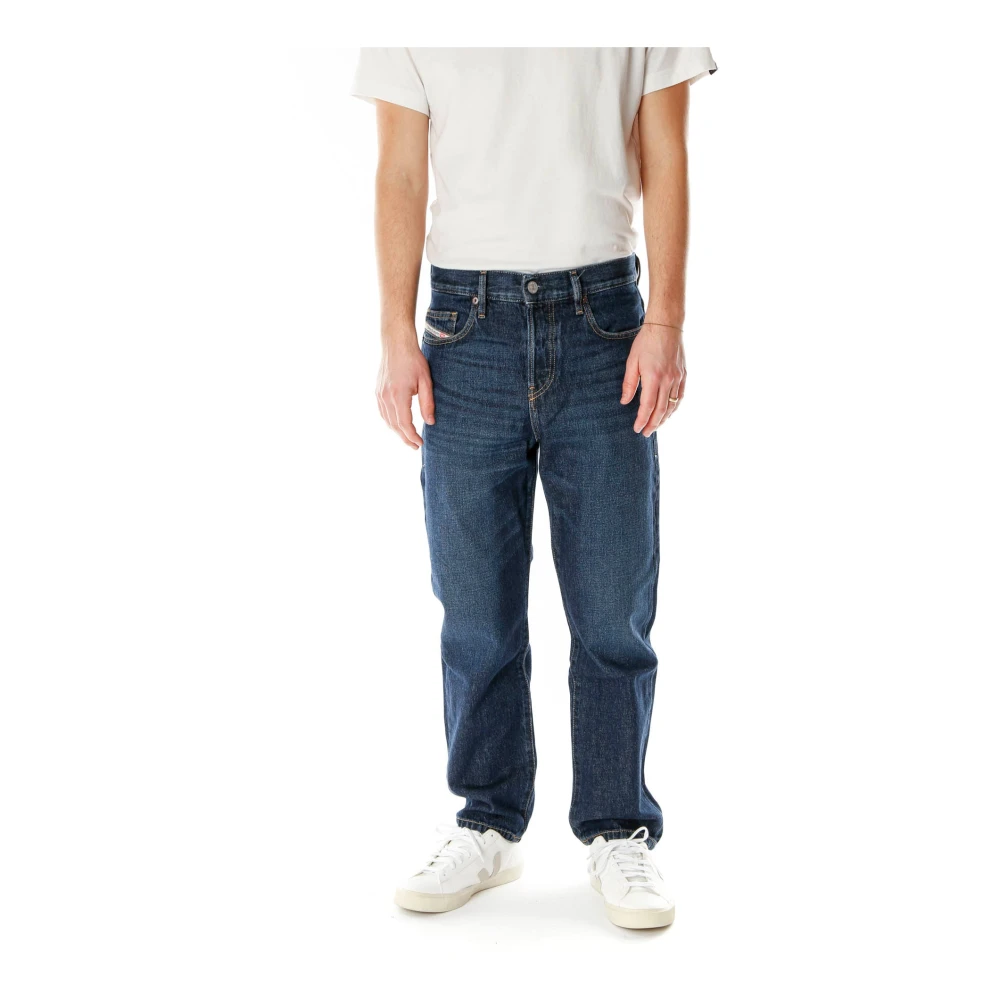 Diesel Relaxed Straight Fit Jeans Blue Heren