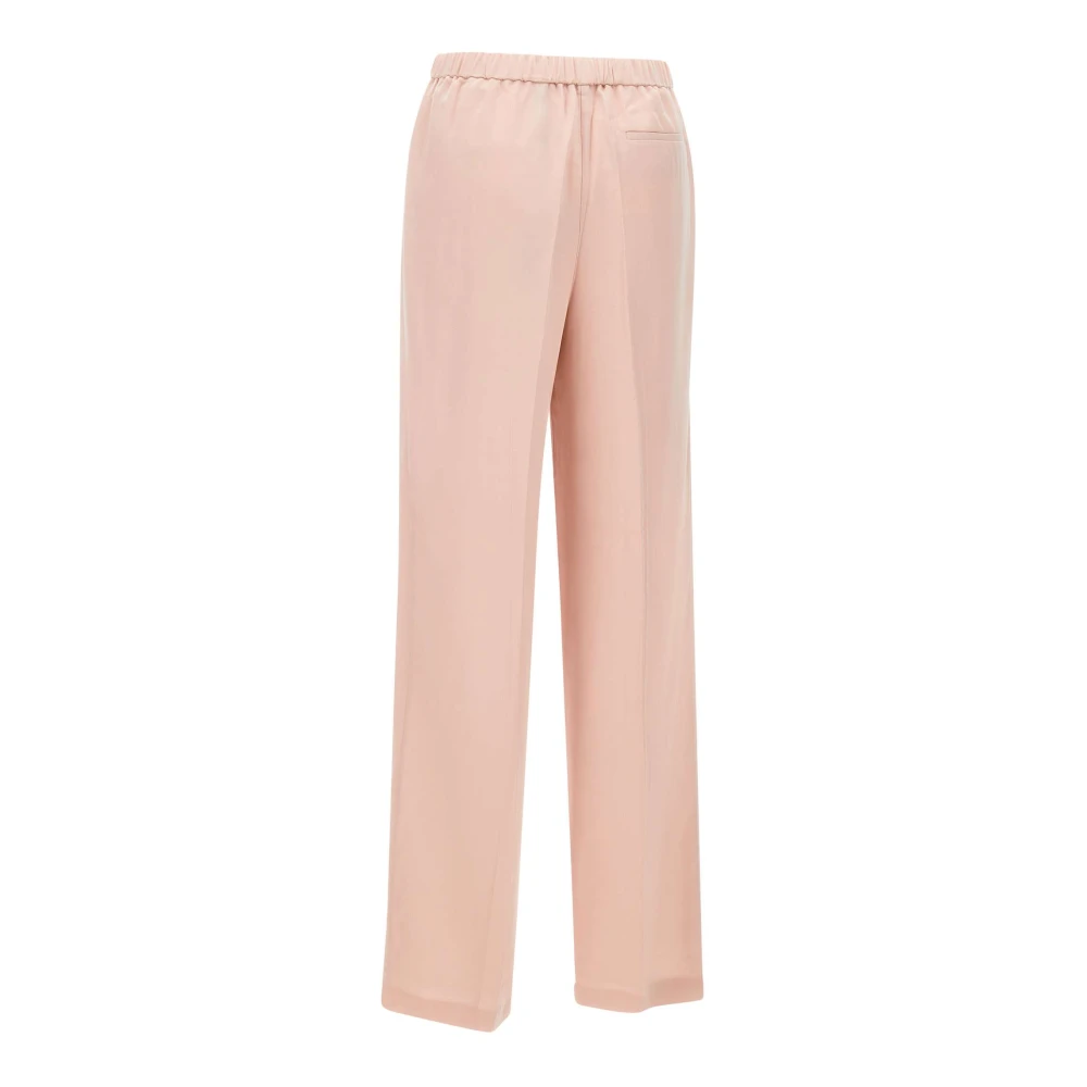 Theory Zijden Wijde Pijp Roze Broek Pink Dames