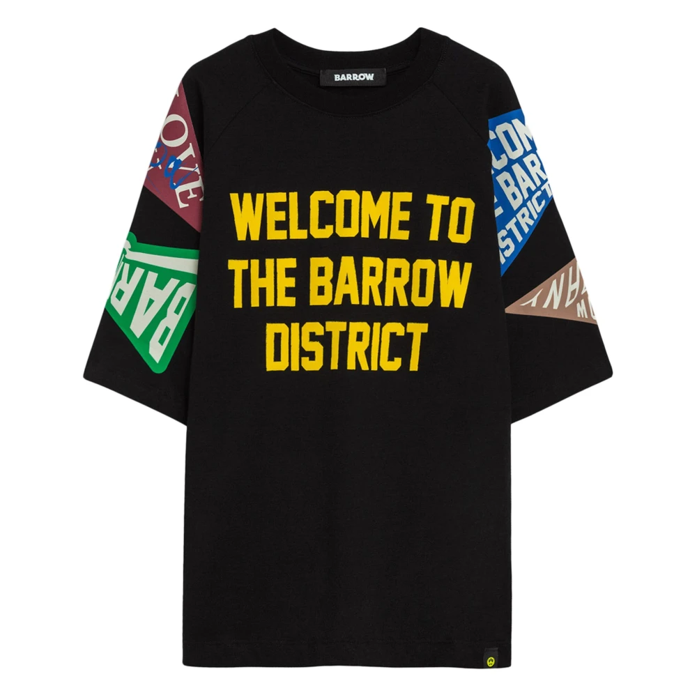 Barrow Zwarte T-shirts en Polos District Black Heren