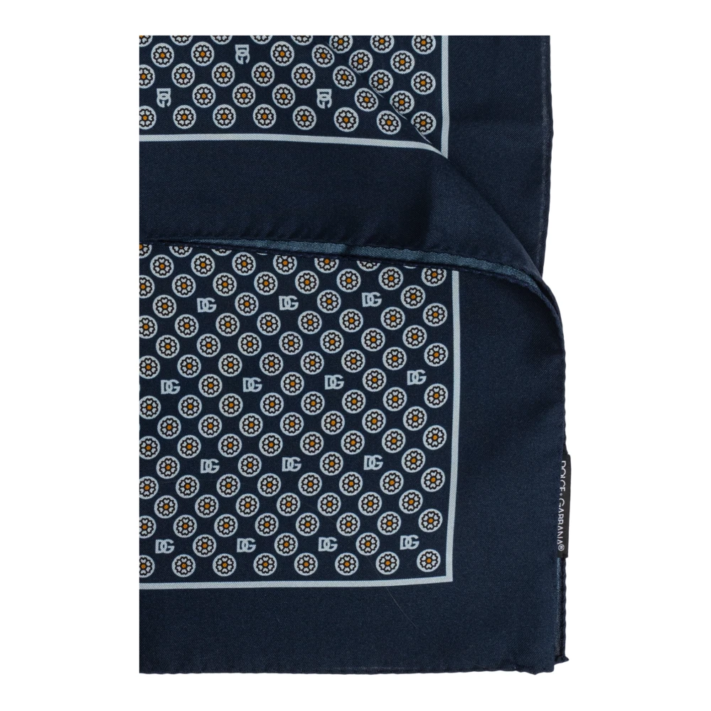 Dolce & Gabbana Zijden sjaal Blue Heren