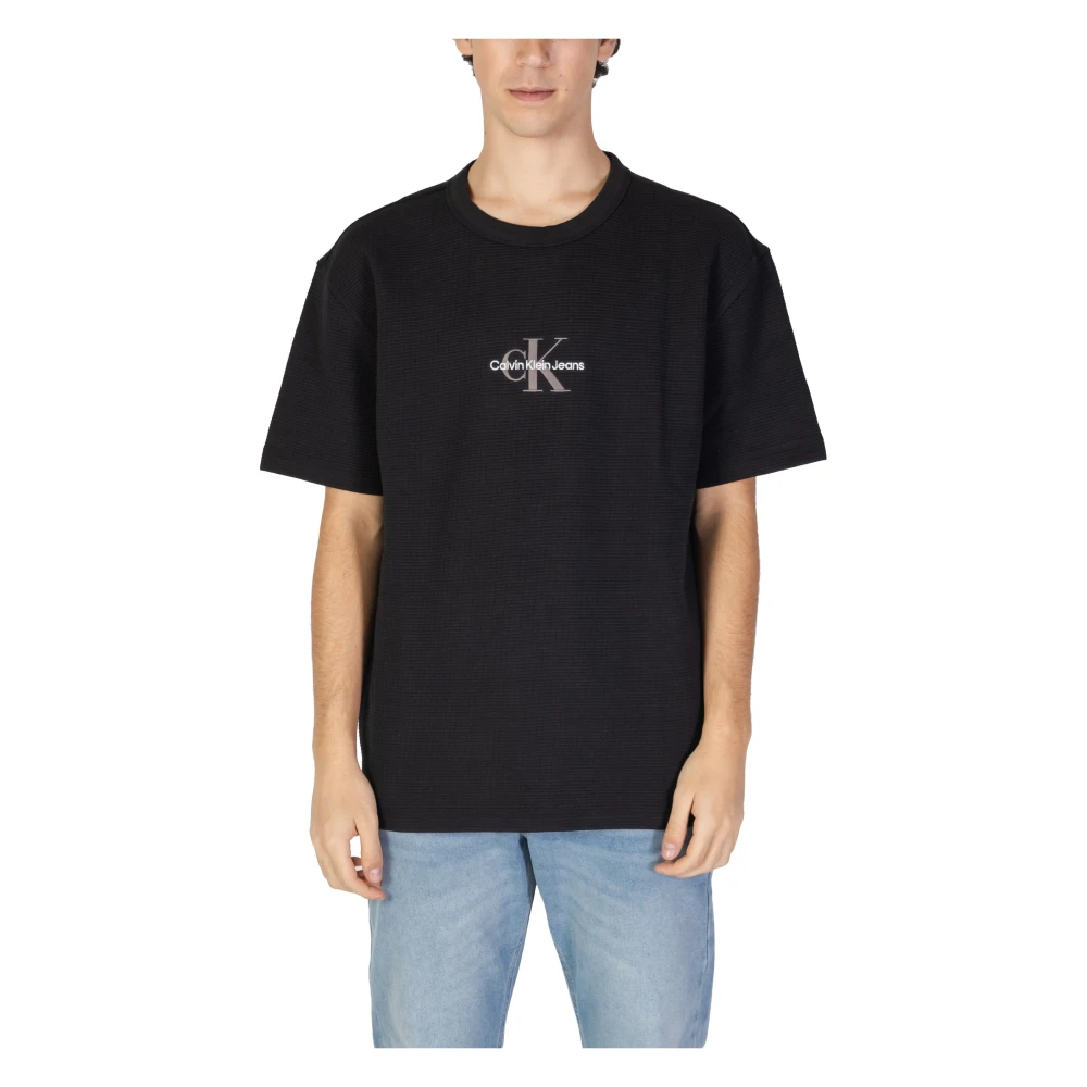 Calvin Klein Jeans Heren Herfst Winter Katoenen T-Shirt en Polo Black Heren