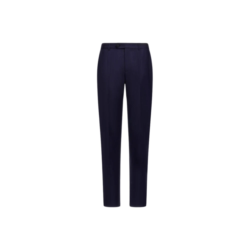 Roberto Cavalli Blue Dark Tailored Trousers Made In Italy - Male - Suit Trousers - 2XL - Trousers