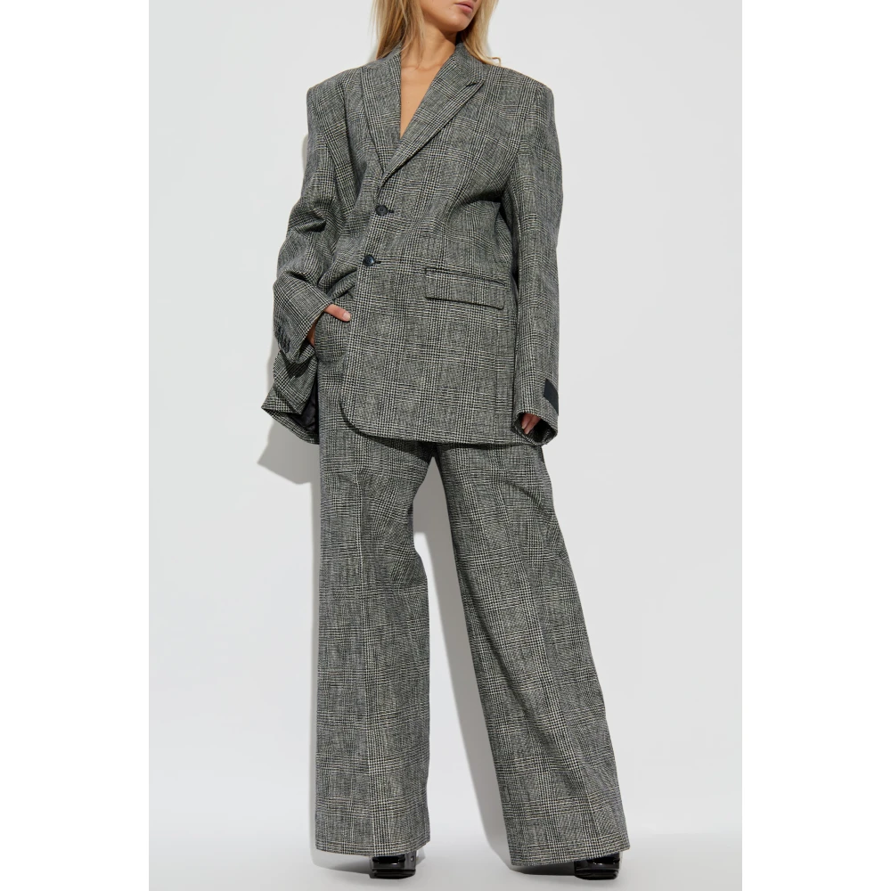 Vetements Gestreepte broek Black Dames