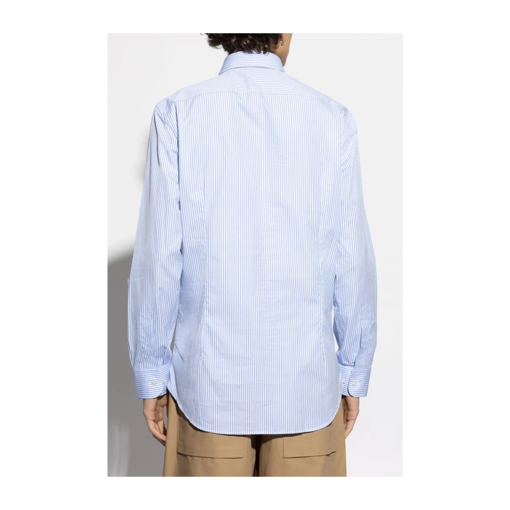 ETRO Lichtblauw overhemd met Pegasus motief Blue Heren