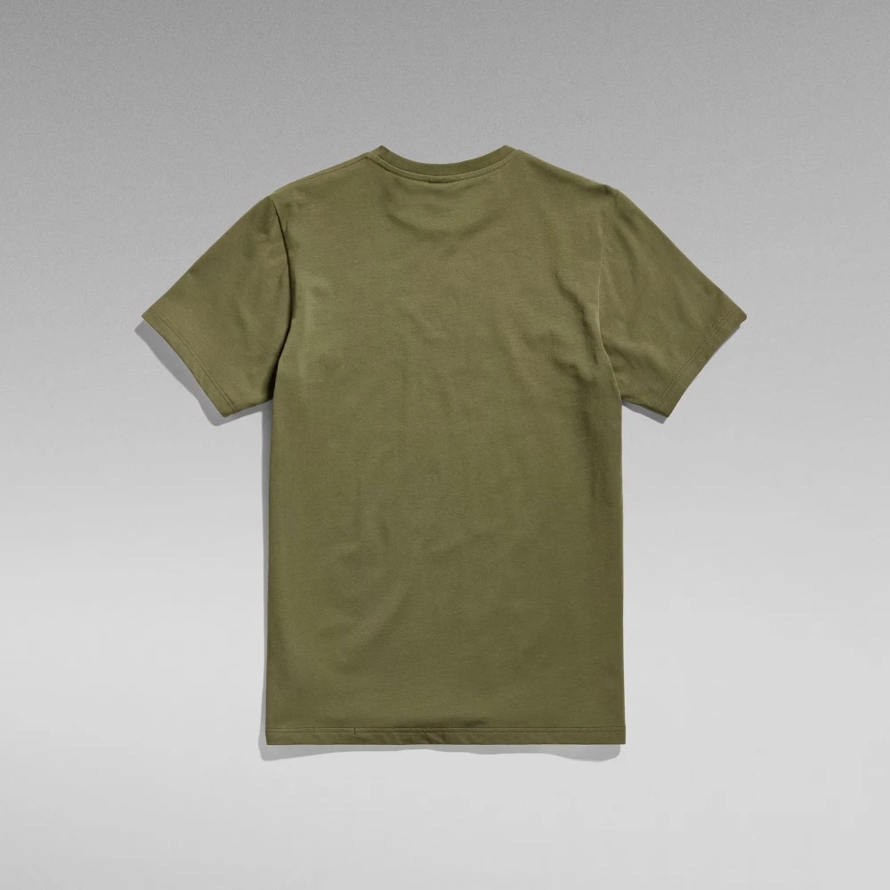 G-Star Biologisch Katoen Grafisch Print T-Shirt Green Heren