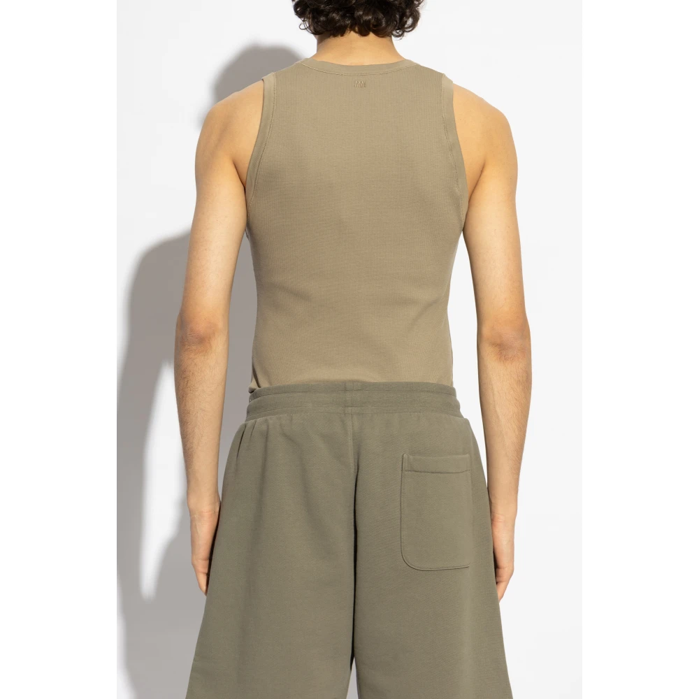 Ami Paris Rib Top Green Heren