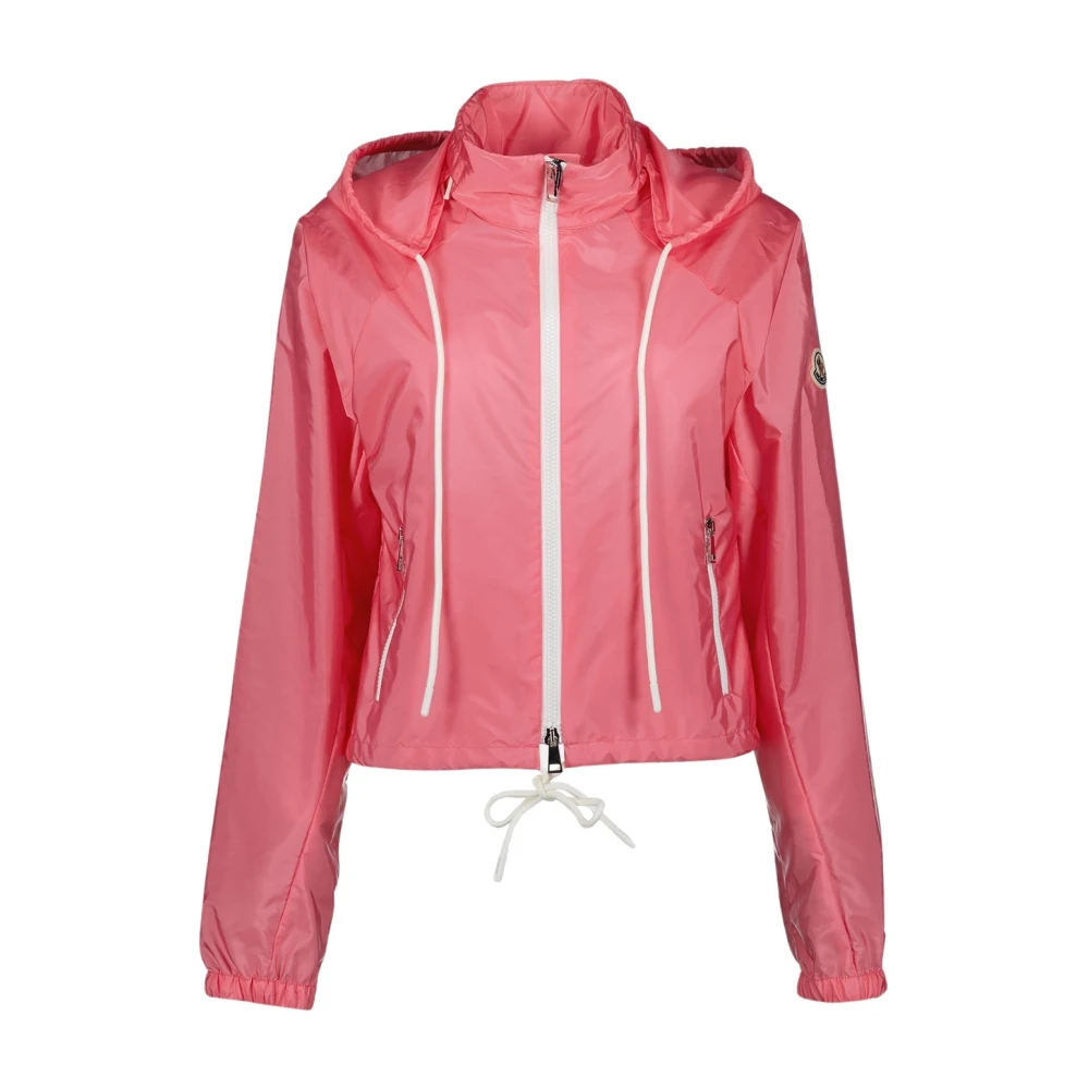 Moncler Högkrage Dragkedja Jacka Pink, Dam