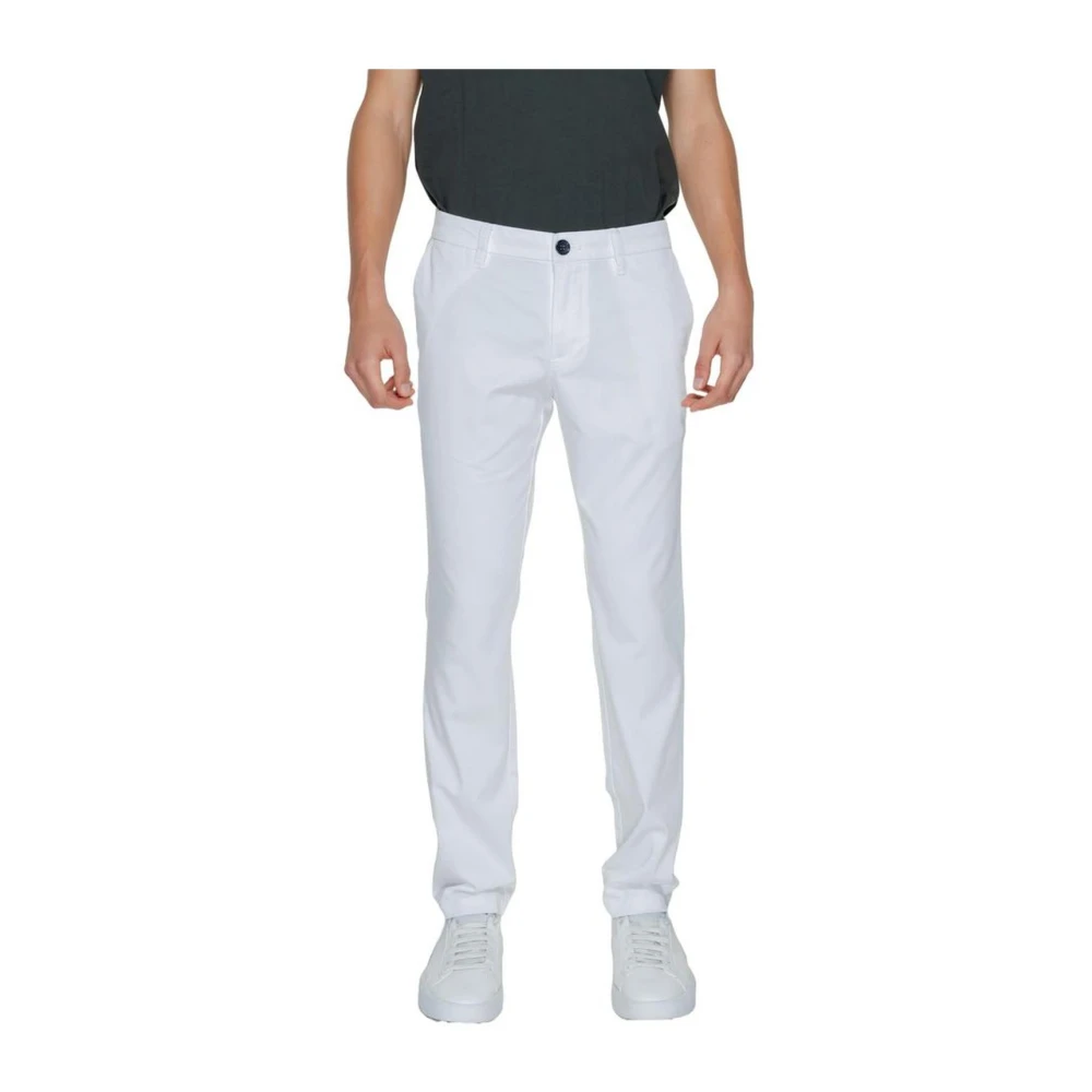 Armani Exchange Stretch Katoenmix Jeans & Broeken White Heren