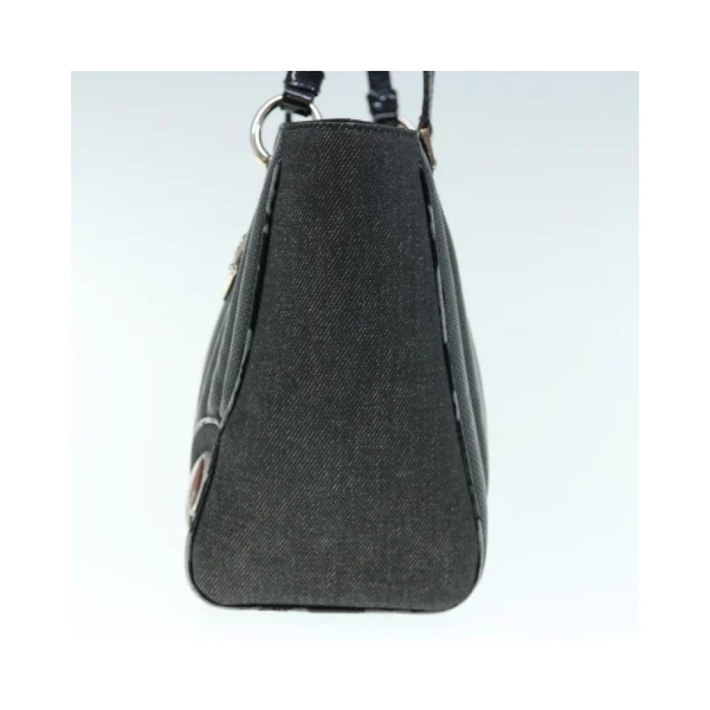 Dior Vintage Pre-owned Canvas handbags Black Dames