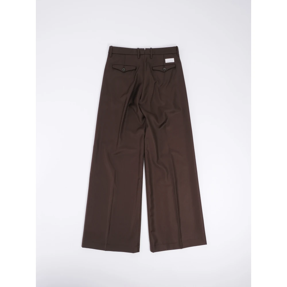 Nine In The Morning Wijde Chino Broek met Zakken Brown Dames