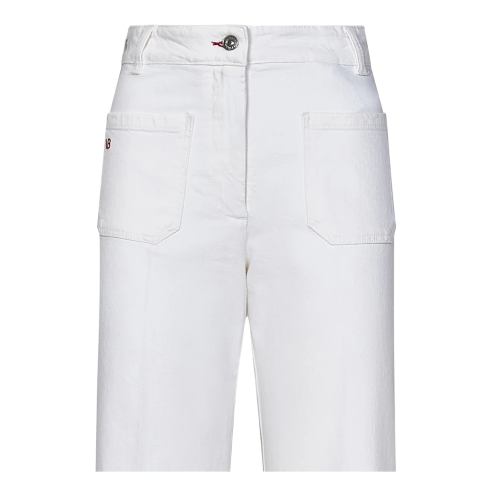Victoria Beckham Wide Trousers White Dames