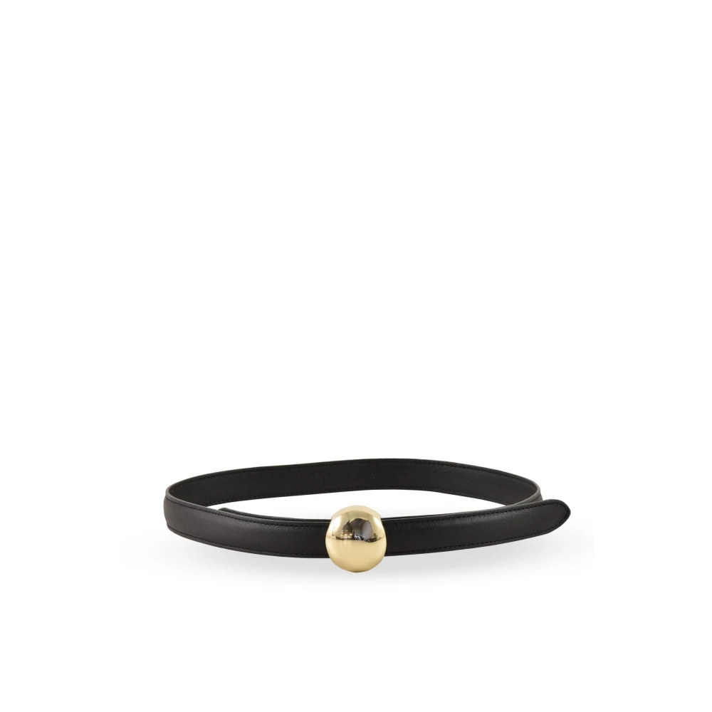 Erika Cavallini Leren Riem Black Dames