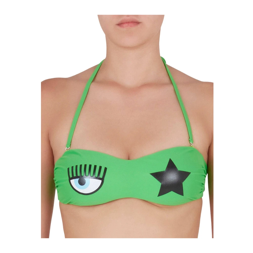 Chiara Ferragni Collection Stijlvolle Bikini Top Green Dames