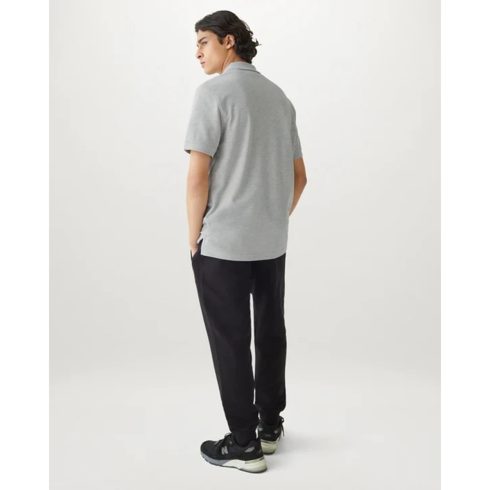 Belstaff Gestructureerde katoenen polo met Phoenix-embleem Gray Heren