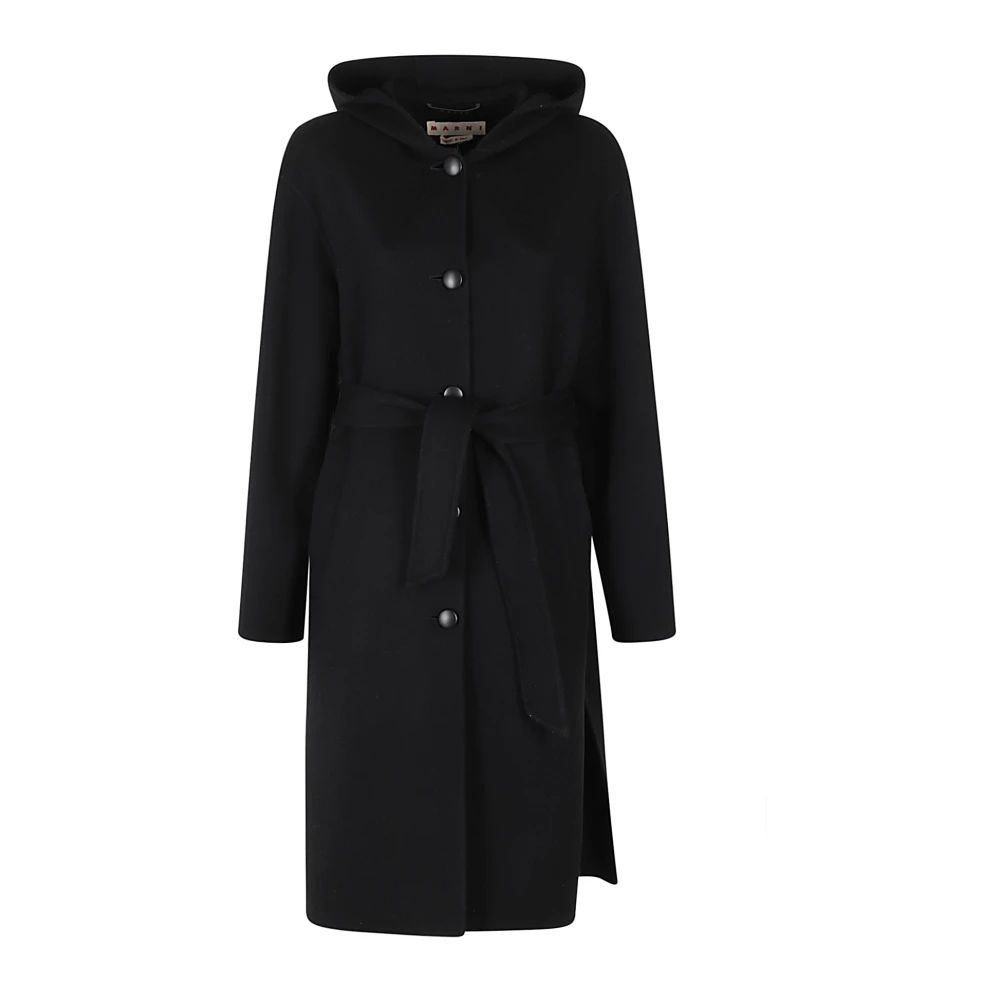 Marni Stijlvolle wollen jas voor vrouwen Black Dames