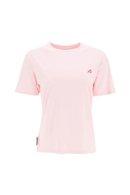 t-shirt-brode-col-rond-rose