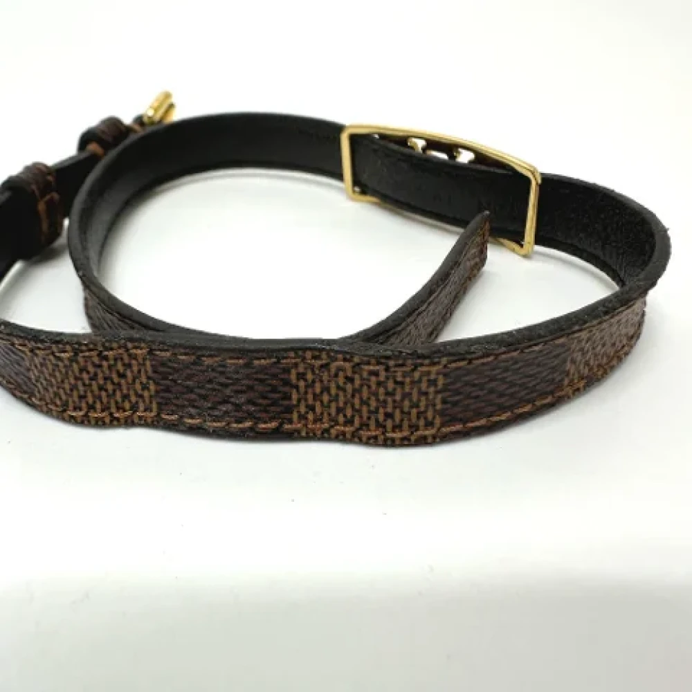 Louis Vuitton Vintage Pre-owned Cotton belts Brown Dames
