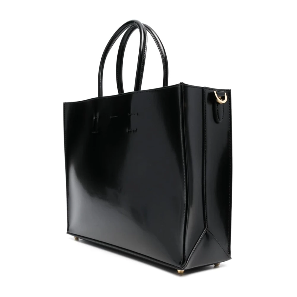 N21 Zwarte Leren Schoudertas Black Dames