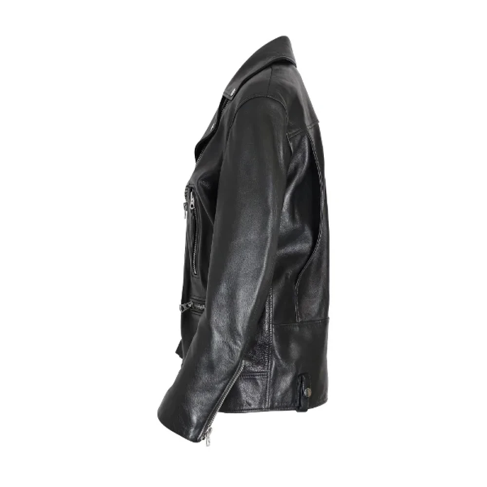 Acne Studios Pre-owned Leather outerwear Black Dames