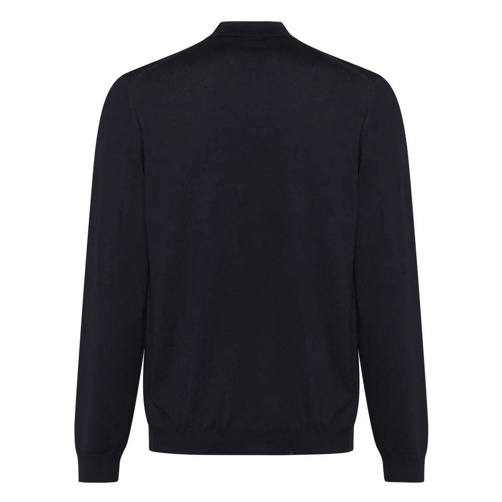 Zanone Klassieke Polo in Marineblauw Black Heren