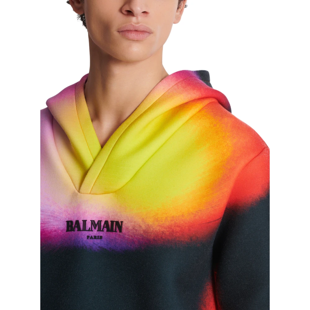 Balmain Neopreen hoodie met Ibby Njoya print Multicolor Heren